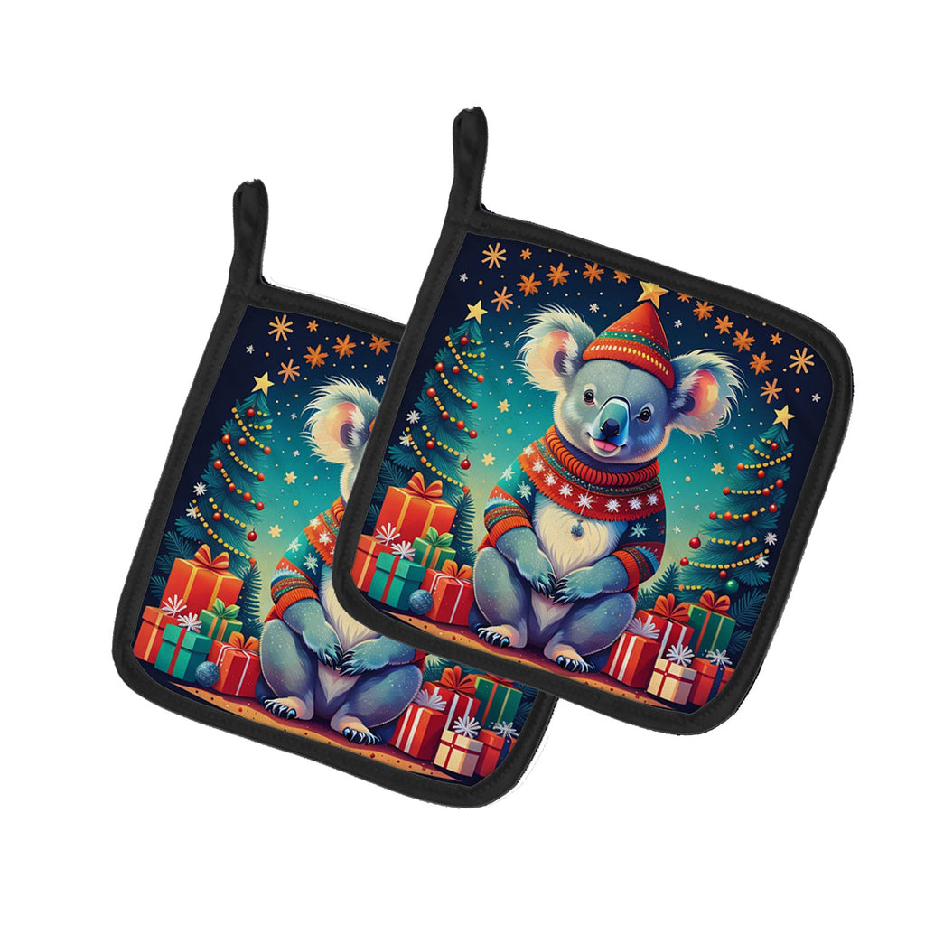 Koala Christmas Pair of Pot Holders