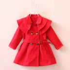 Girls' Cotton Trench Coat