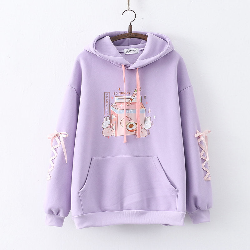 Loose Round Neck Printed Sweater for Men and Women