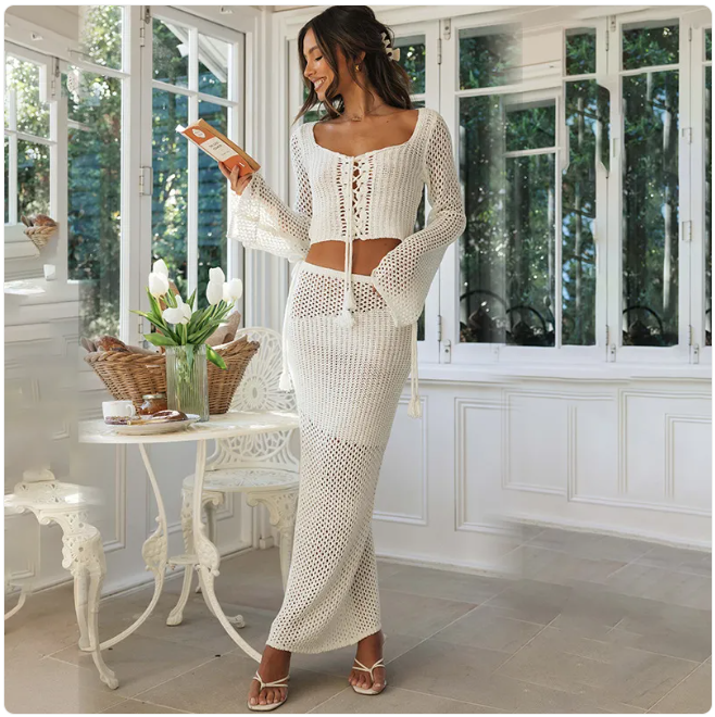 Women's Long Sleeve Two-Piece Bikini Set