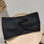 Wool French Cross Hairband for Autumn and Winter
