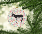 American Mammoth Jack Donkey Christmas Ceramic Ornament