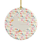 Crested Duck Christmas Ceramic Ornament