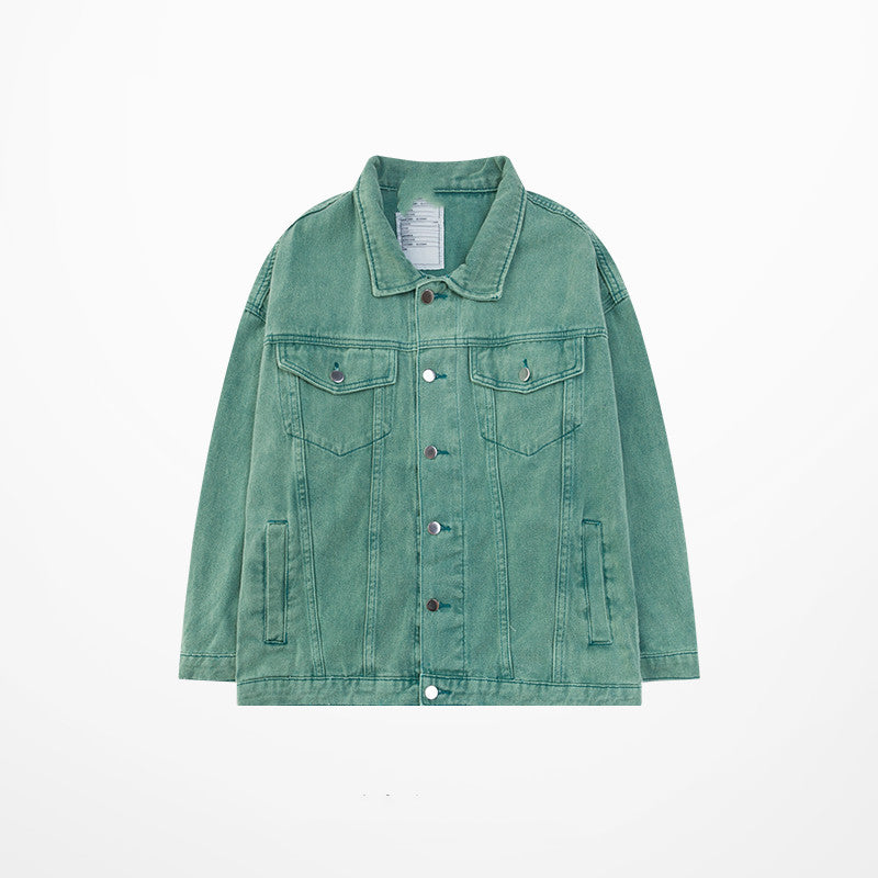 Loose Top Stitching Lapel Jacket