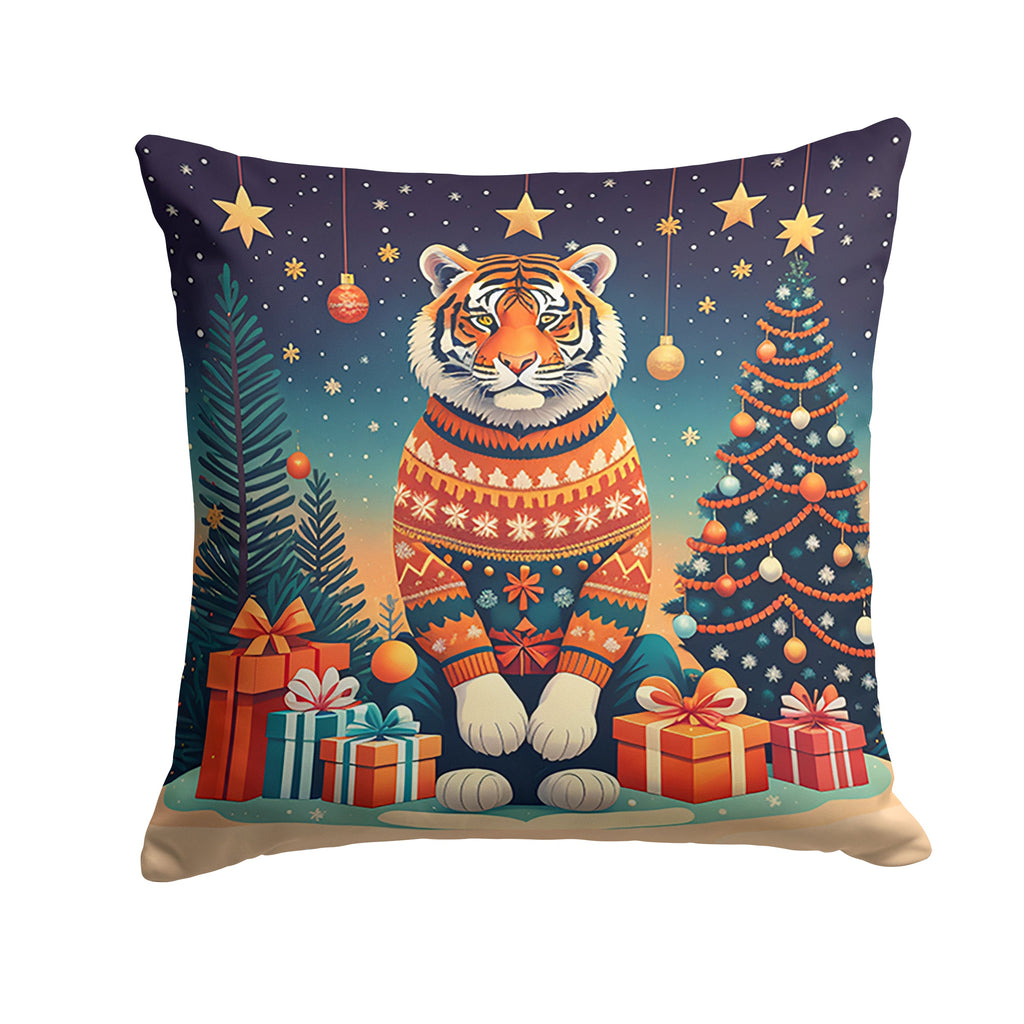 Tiger Christmas Throw Pillow