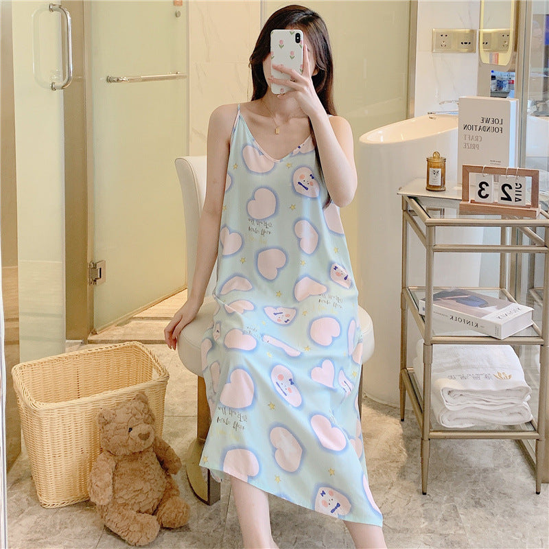Cotton Silk Summer Nightgown for Women in Plus Size