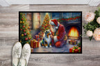 Australian Shepherd and Santa Claus Doormat