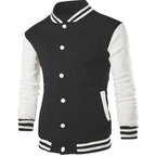 Men's Solid Color Bomber Jacket - Casual Korean Style