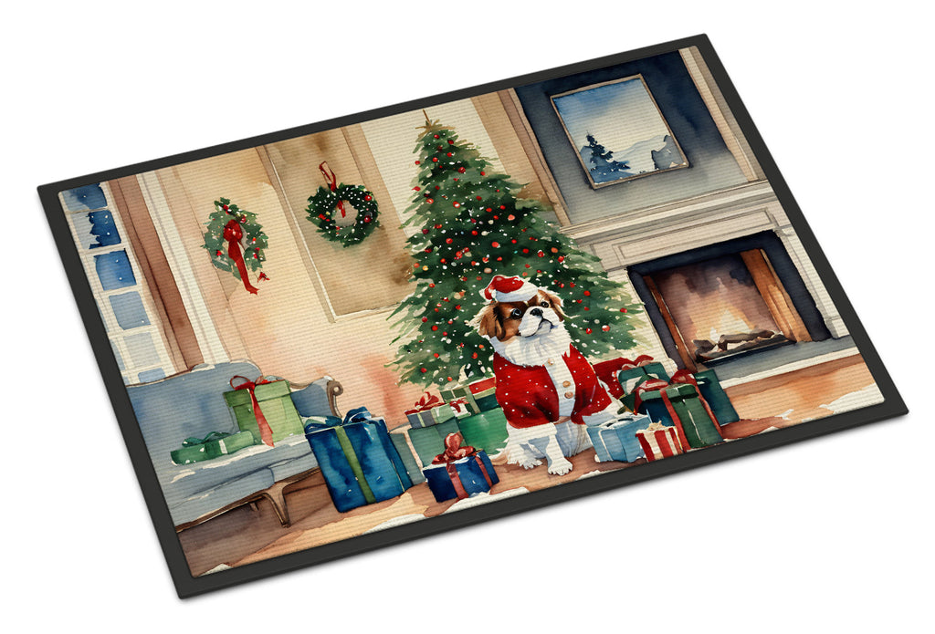 Japanese Chin Cozy Christmas Doormat