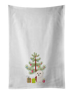 Poodle Toy White Christmas Kitchen Towel Set of 2