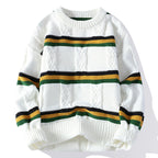 High Elastic Knitted Stripe Sweater for Men 2023