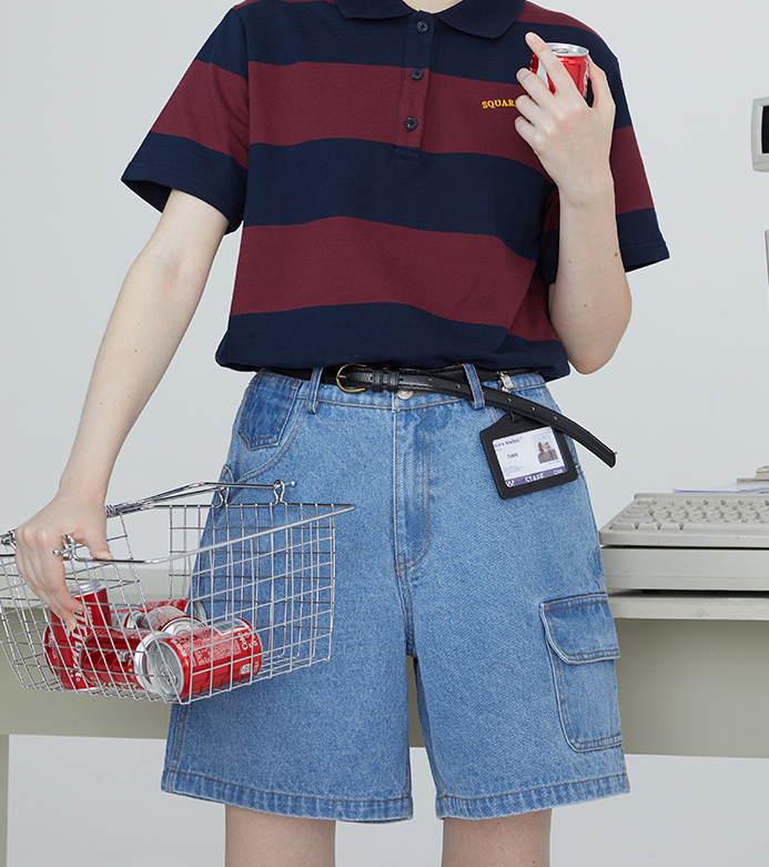 Vintage Loose High-Waist Denim Shorts for Women
