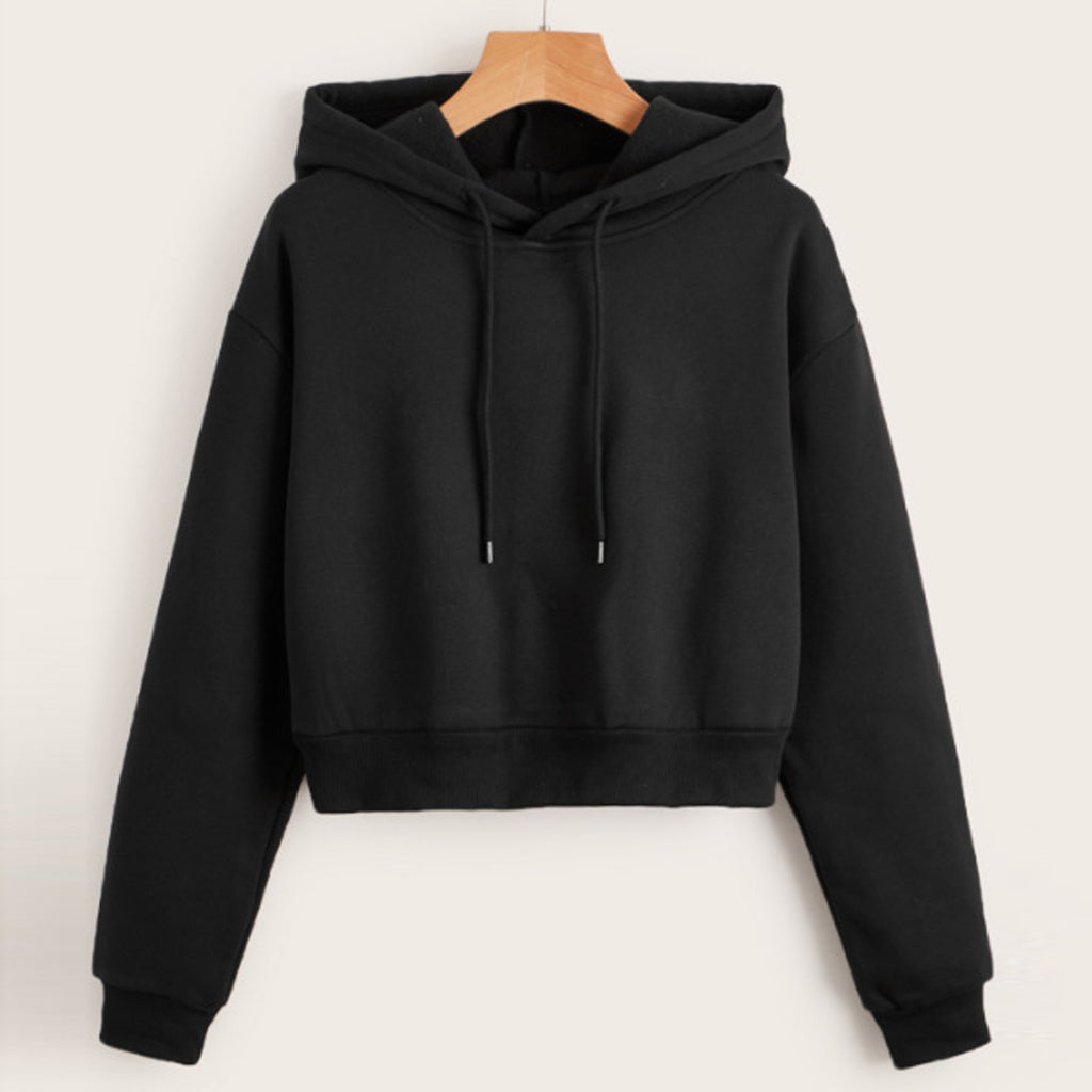 Fashionable Artistic Eyelash Print Hooded Sweatshirt