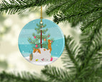 Exotic Shorthair Cat Christmas Ceramic Ornament