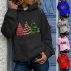 Merry Christmas Tree Hoodie - Plus Size Loose Top | Streetwear