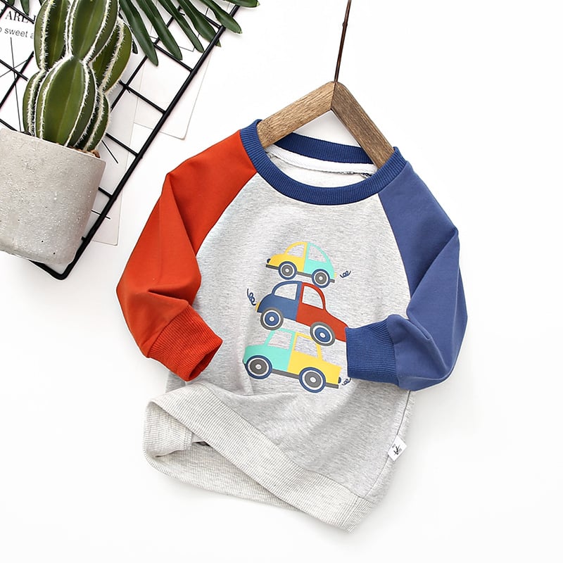 Children's Long-Sleeved Woolen Cotton Car Sweater