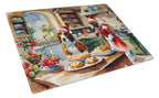 Basset Hound Christmas Cookies Glass Cutting Board