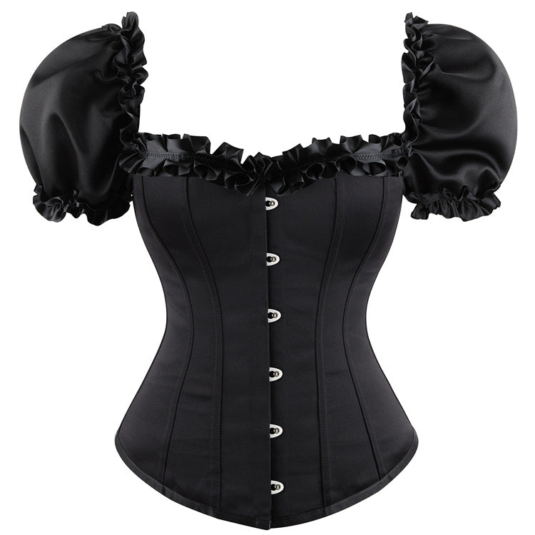 Lace Trim Corset Top with Straps for Women