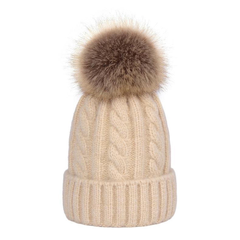 Women's Autumn Winter Wool Ball Fashion Hat | Embroidered Cap