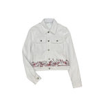 Embroidered Butterfly Pattern Denim Jacket, High Quality