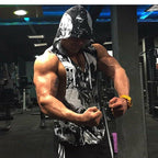 Men's Quick-Dry Skull Print Workout Tank Top