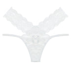 Sheer Lace Low-Waist Hollow Triangle Panties