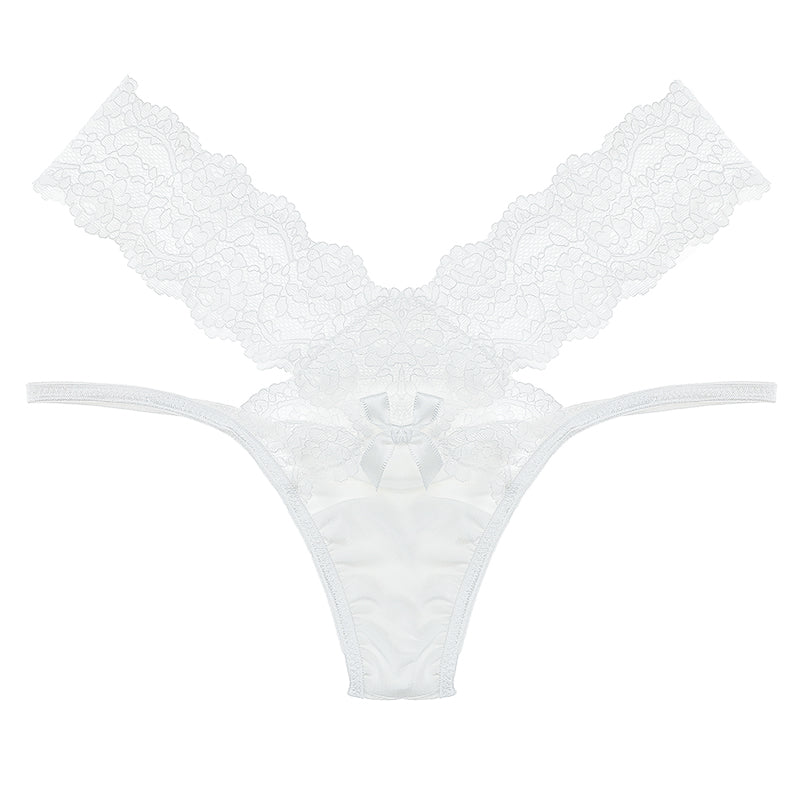 Sheer Lace Low-Waist Hollow Triangle Panties