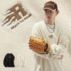 Men's Polar Fleece Round Neck Sweatshirt - Japanese Style | Streetwear