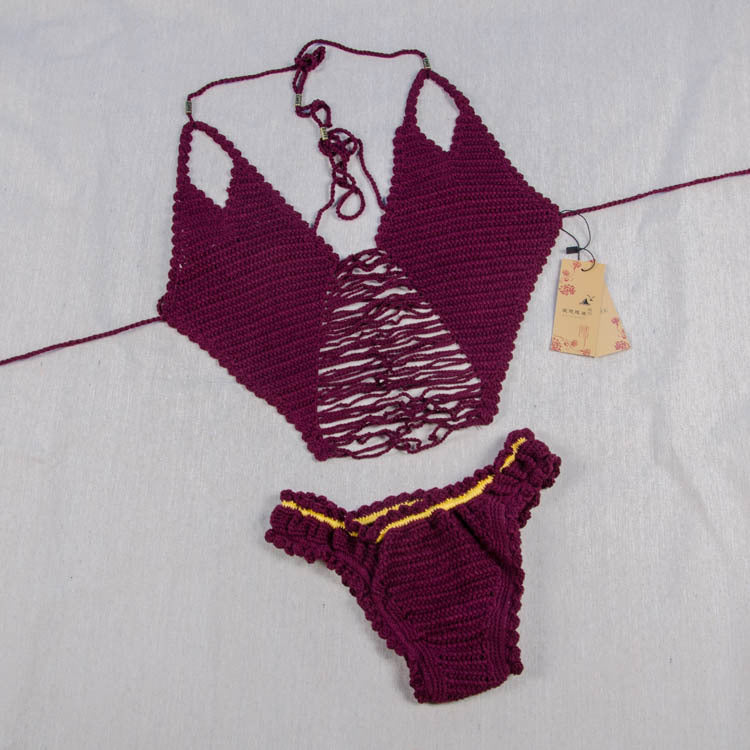 Handmade Crochet Sexy Hollow Women's Swimsuit Set