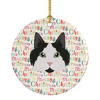 Cymric Cat Christmas Ceramic Ornament