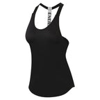 Women's Loose Yoga Tank Top with Hollow Back Design