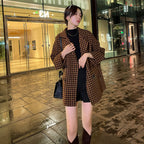 British Plaid Double-faced Cashmere Coat for Women