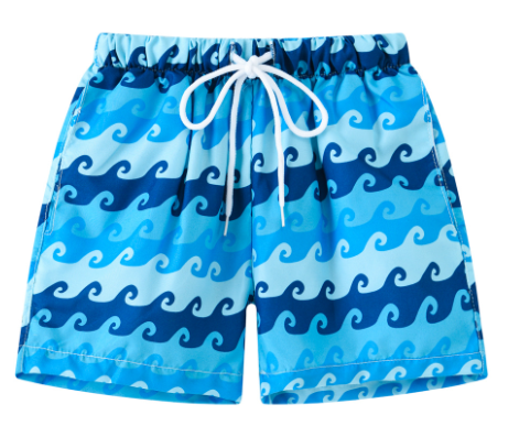 Baby Boy Printed Swim Trunks for Beach Vacation