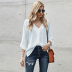 Solid Color Loose Pullover Shirt | Streetwear