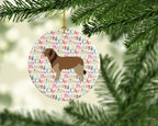 Catalan Sheepdog Merry Christmas Ceramic Ornament