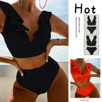 2024 Women's Fashion Ruffled Bikini Swimsuit Set
