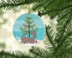 Skookum Cat Christmas Ceramic Ornament