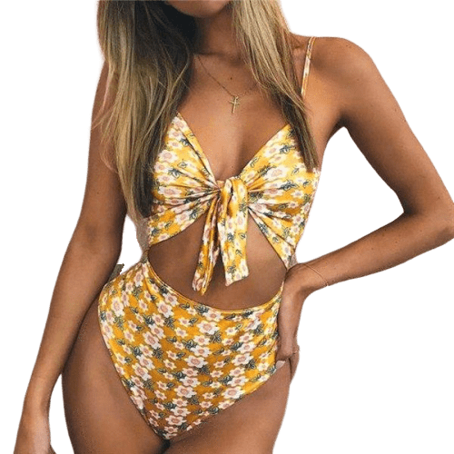 Women's Solid Color One-Piece Swimsuit and Bikini