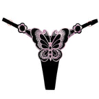 Blurred Butterfly Color Embroidered Adjustable Thong