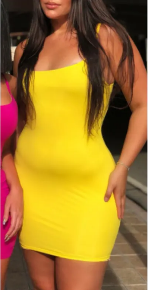 Vacation slim suspender dress