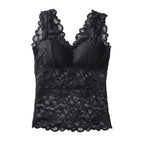 Lace Backless Tube Top with Wide Straps and Padding