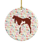 Jamnapari Goat Christmas Ceramic Ornament
