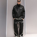 Trendy Reflective Stand Collar Pullover Jacket for Men | Streetwear
