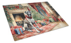 Great Dane Cozy Christmas Glass Cutting Board