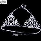 Rhinestone Body Chain Lingerie Set