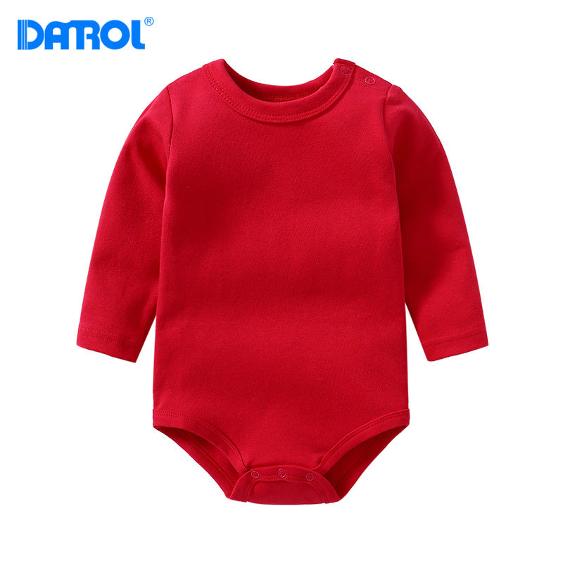 DANROL Baby Long Sleeve Cotton Bodysuit (Solid Color)
