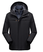 Men's Three-in-One Solid Color Jacket and Pants Suit