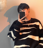 Men's Loose Fit Round Neck Winter Sweater