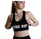 2019 Korean Style Cropped Letter Tank Top (Black)