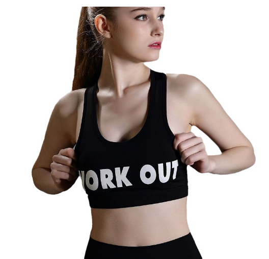 2019 Korean Style Cropped Letter Tank Top (Black)